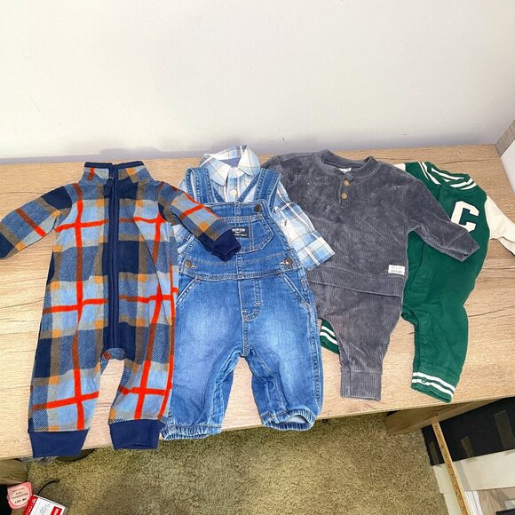 Lot of 4 Size 3m Boy Carter's/OshKosh B'gosh Outfits - Picture 1 of 14